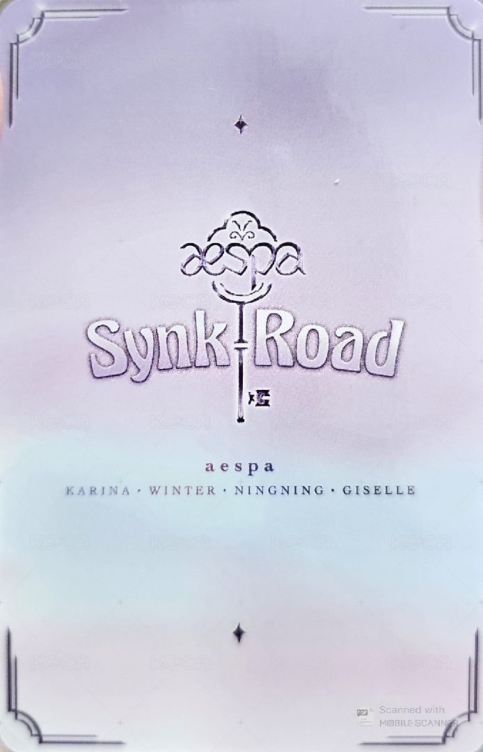 Synk Road 周邊卡 synk road 團綜DVD特典寧 背面