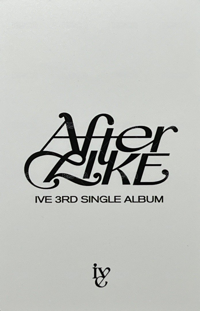 After LIKE k4 特典卡 IVE  REI 特典 背面