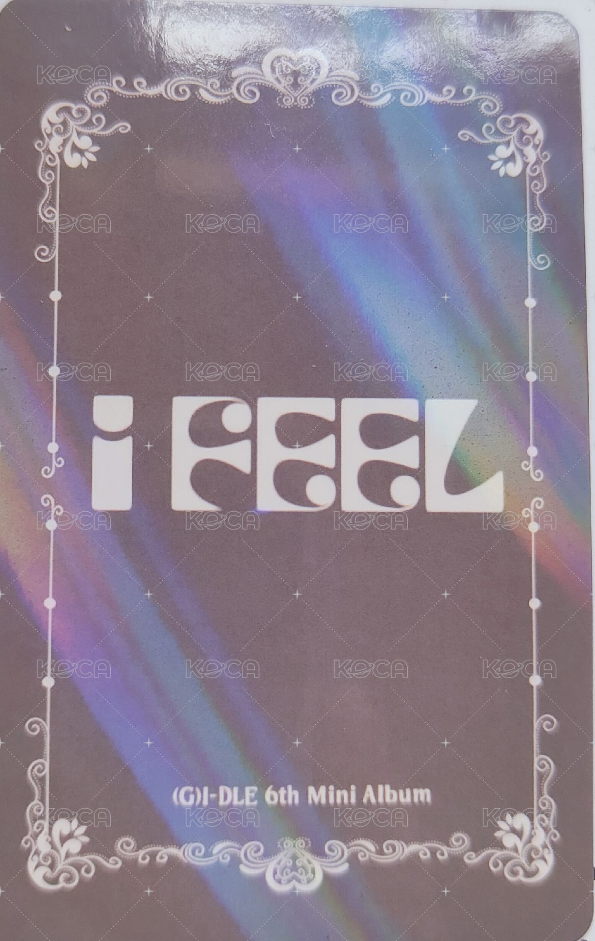 I feel kms PB 特典卡  背面