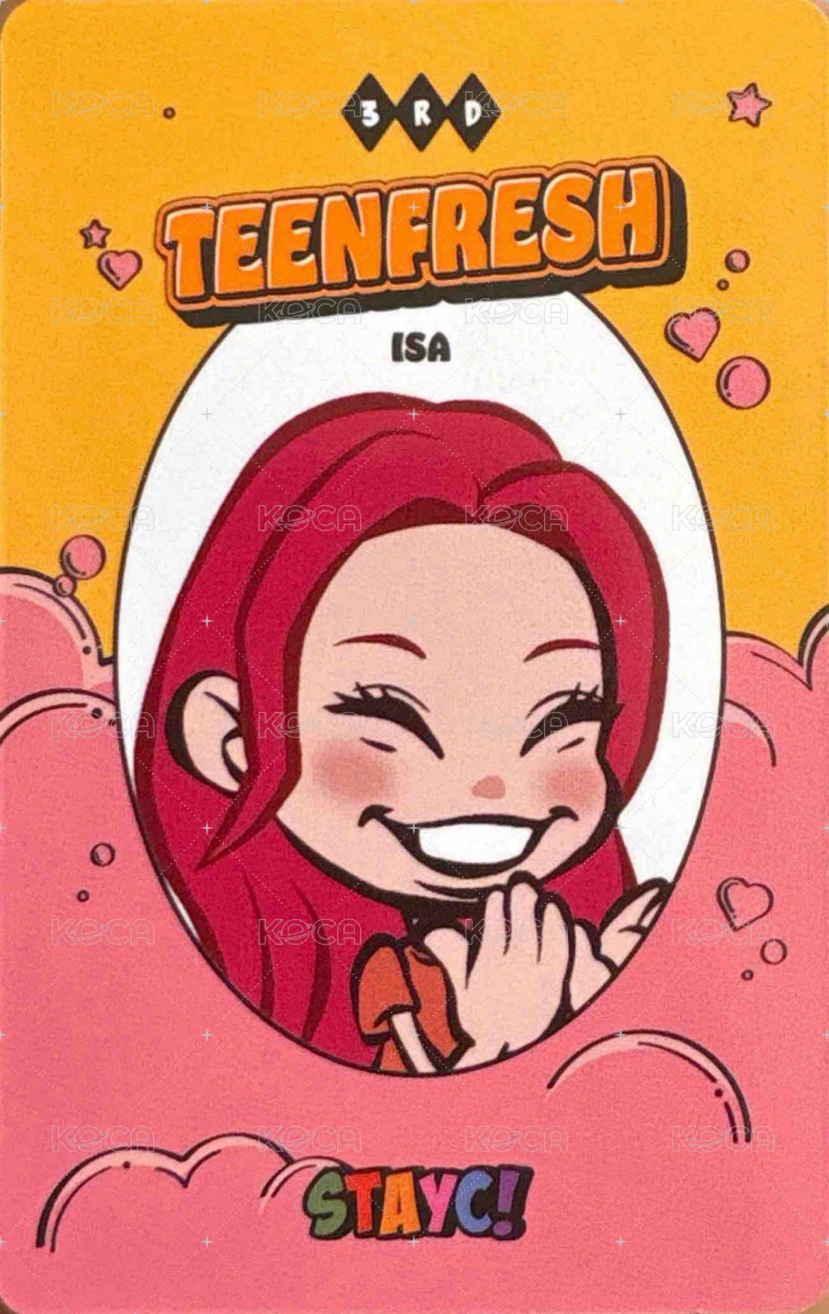TEENFRESH 專輯卡  背面