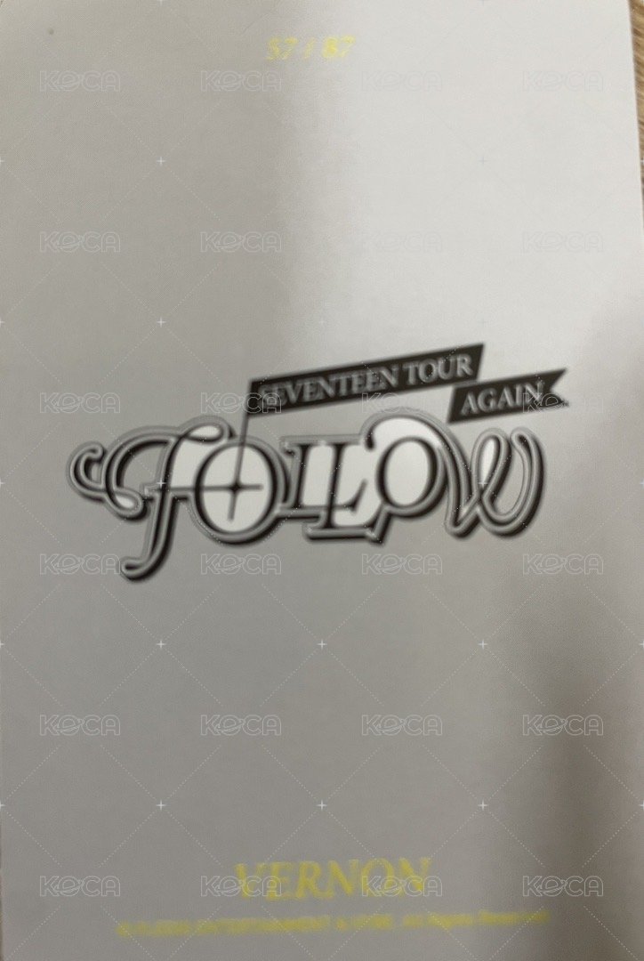 FOLLOW AGAIN 隨機卡 ｜韓通卡包 背面