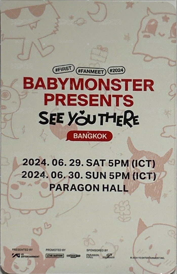 babymonster 曼谷入場卡角