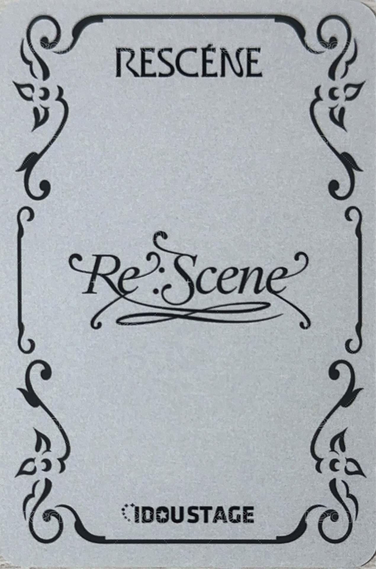 Re:Scene 愛豆驛站 1.0 簽售卡  背面
