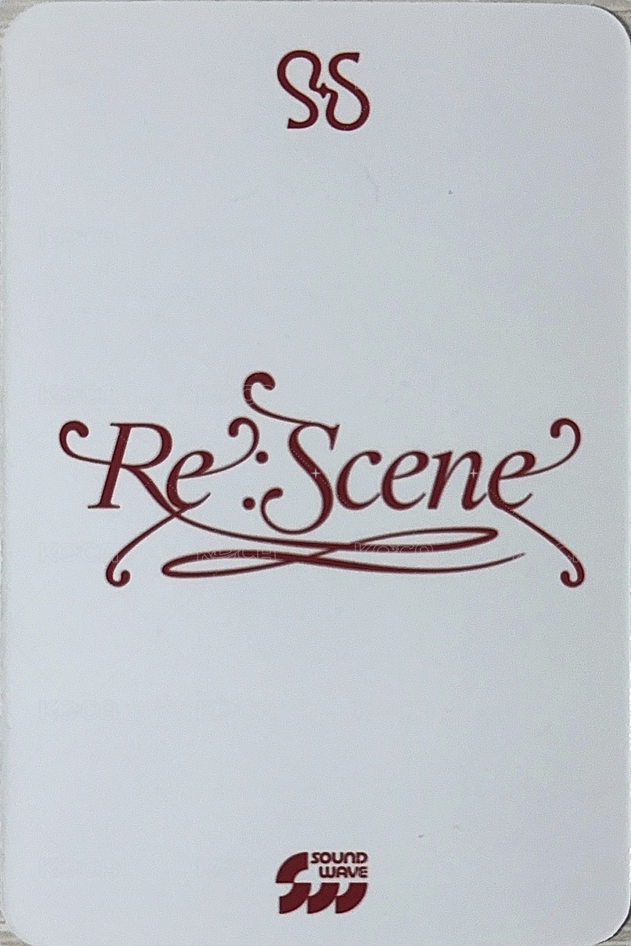 Re:Scene sw PLVE預售 特典卡  背面