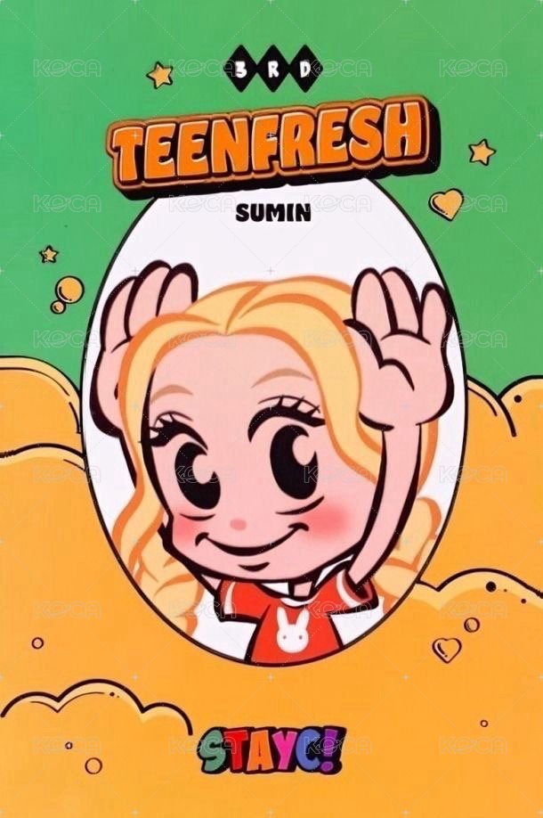 TEENFRESH 專輯卡 arcade ver. 背面