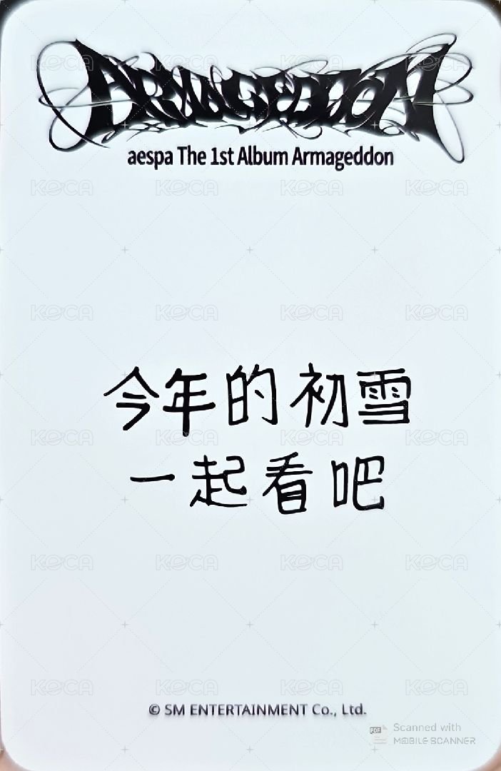 Armageddon sr 特典卡 星河預售E冬 背面