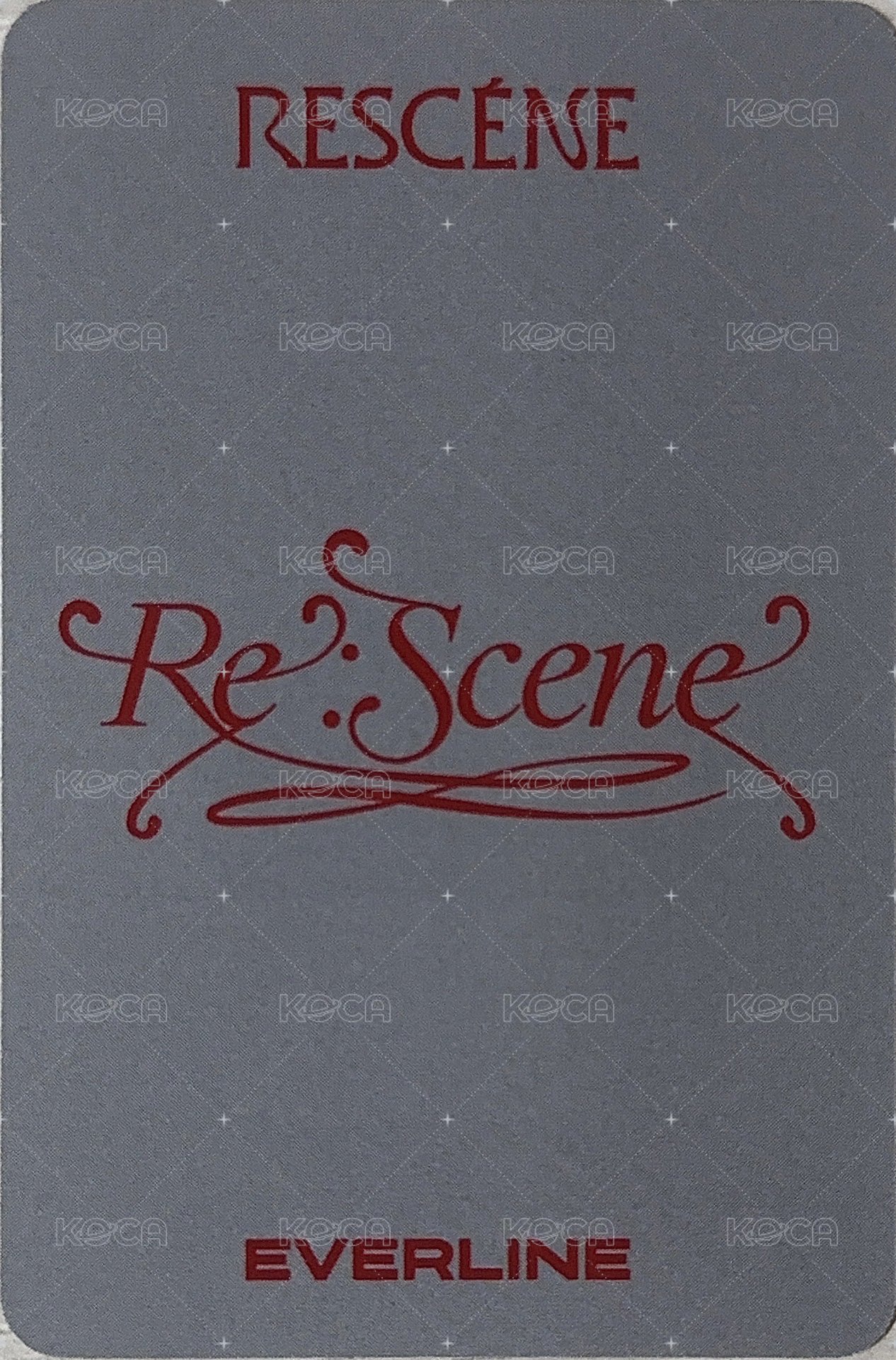 Re:Scene el 預售 特典卡  背面
