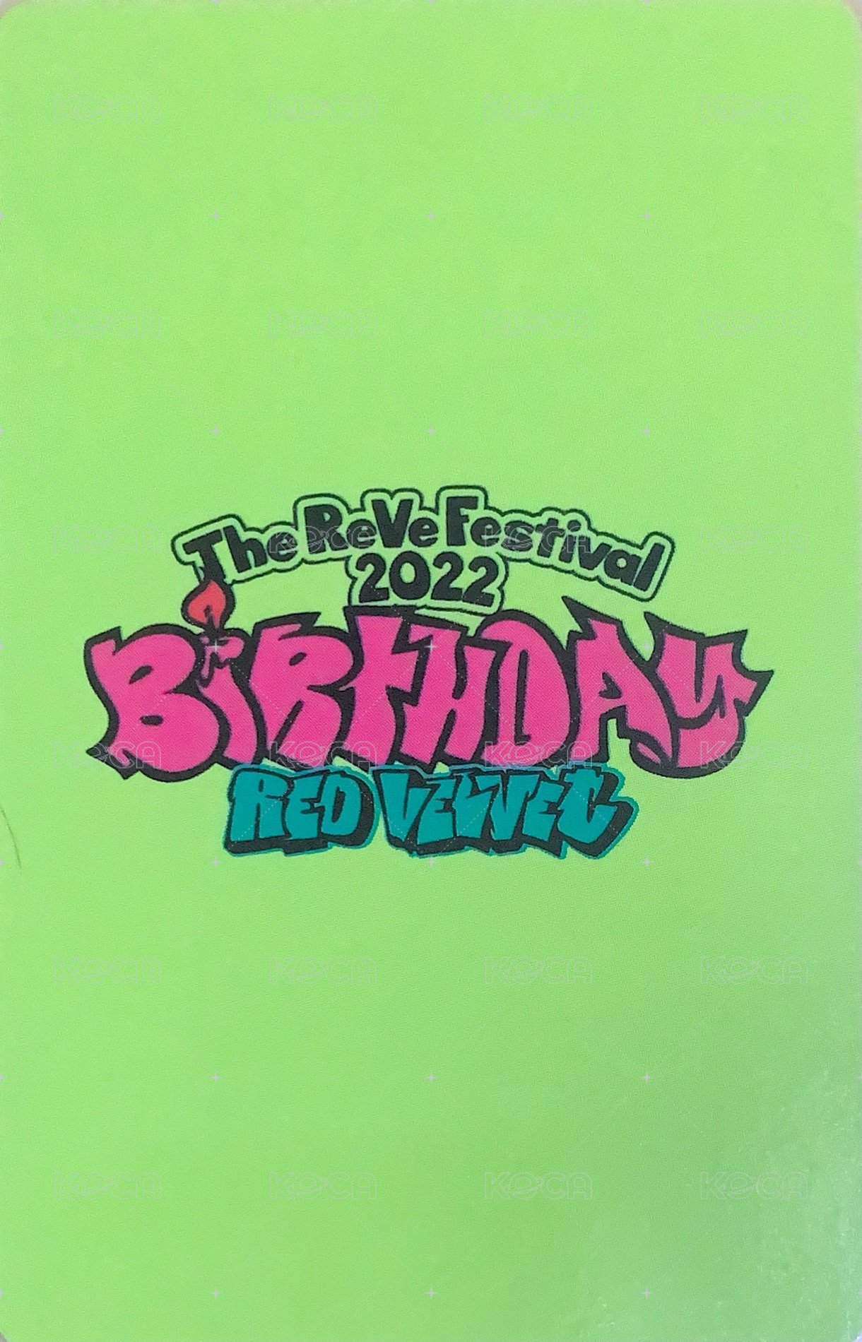 The ReVe Festival 2022 - Birthday am 特典卡 BIRTHDAY 特典 背面