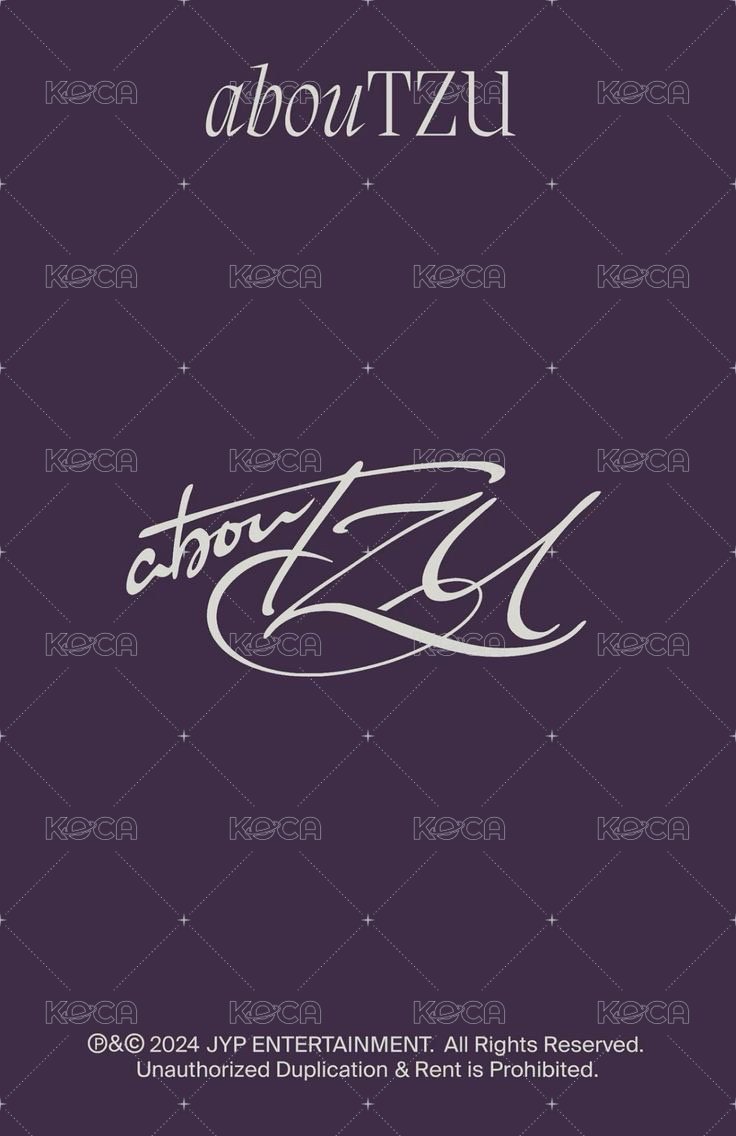 aboutTzu  sw Digipack  特典卡  背面