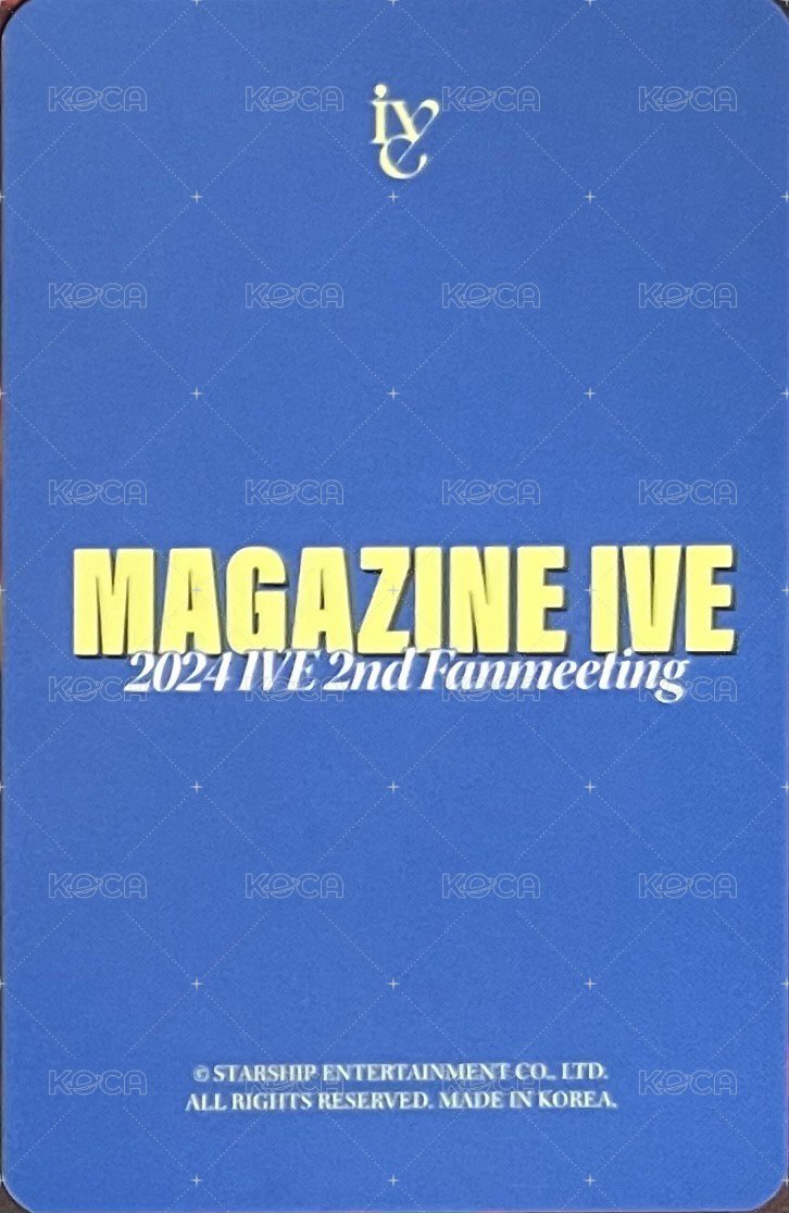 24’FM MAGAZINE IVE 隨機卡 秋Liz 背面