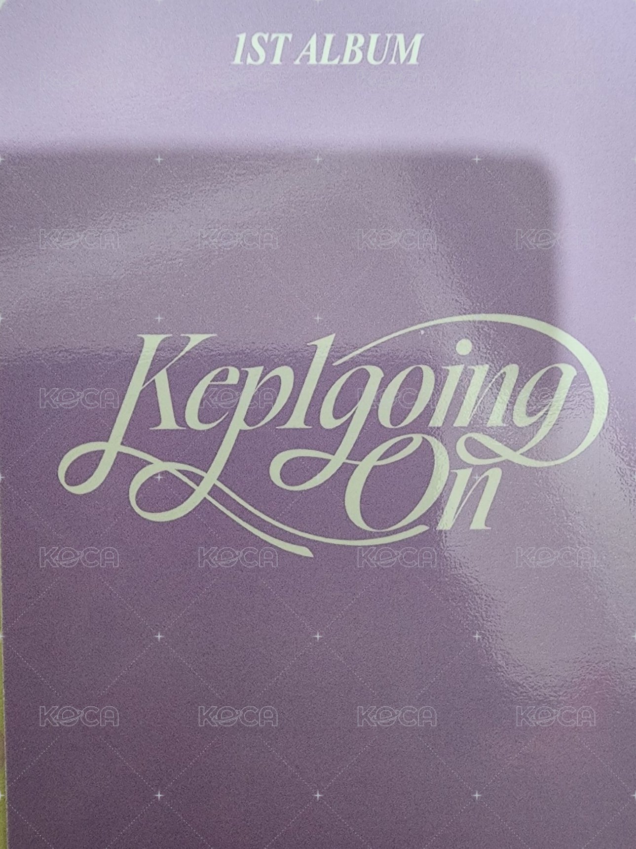 Kep1going On yes24 特典卡  背面