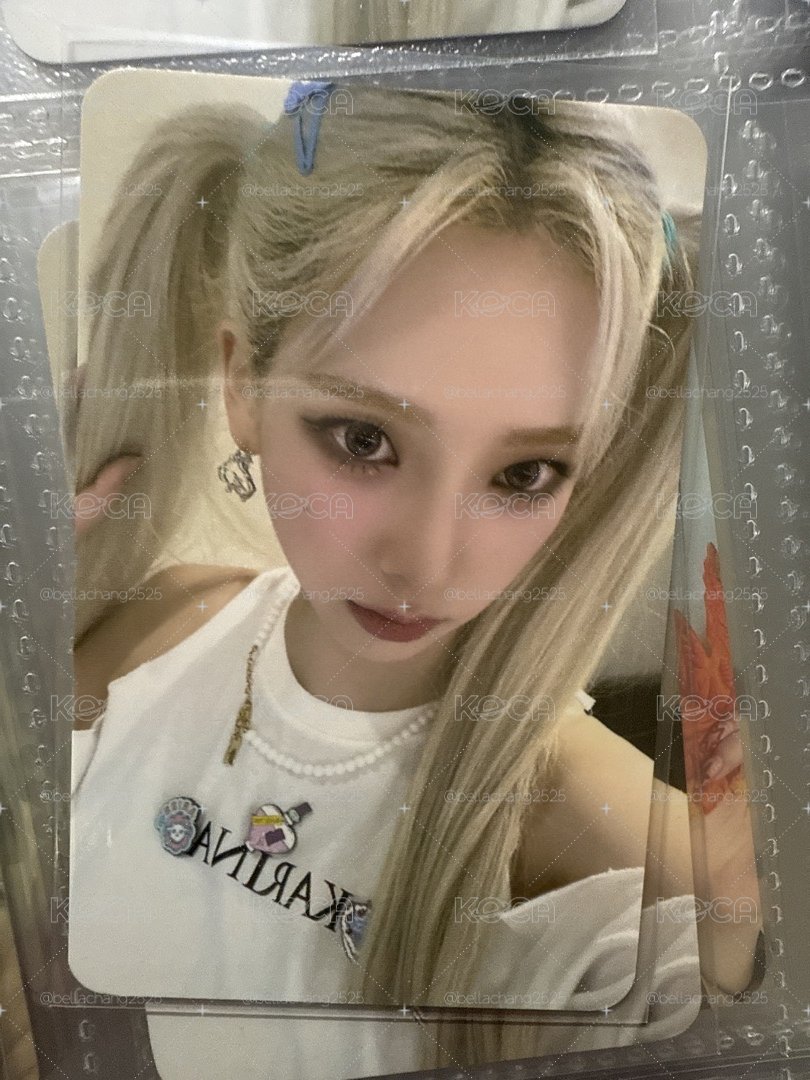 aespa Karina el幸運卡 雙馬尾柚
