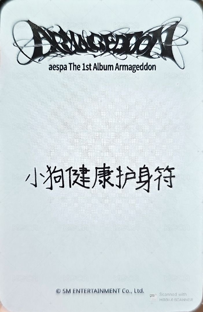 Armageddon sr 特典卡 星河預售C冬 背面