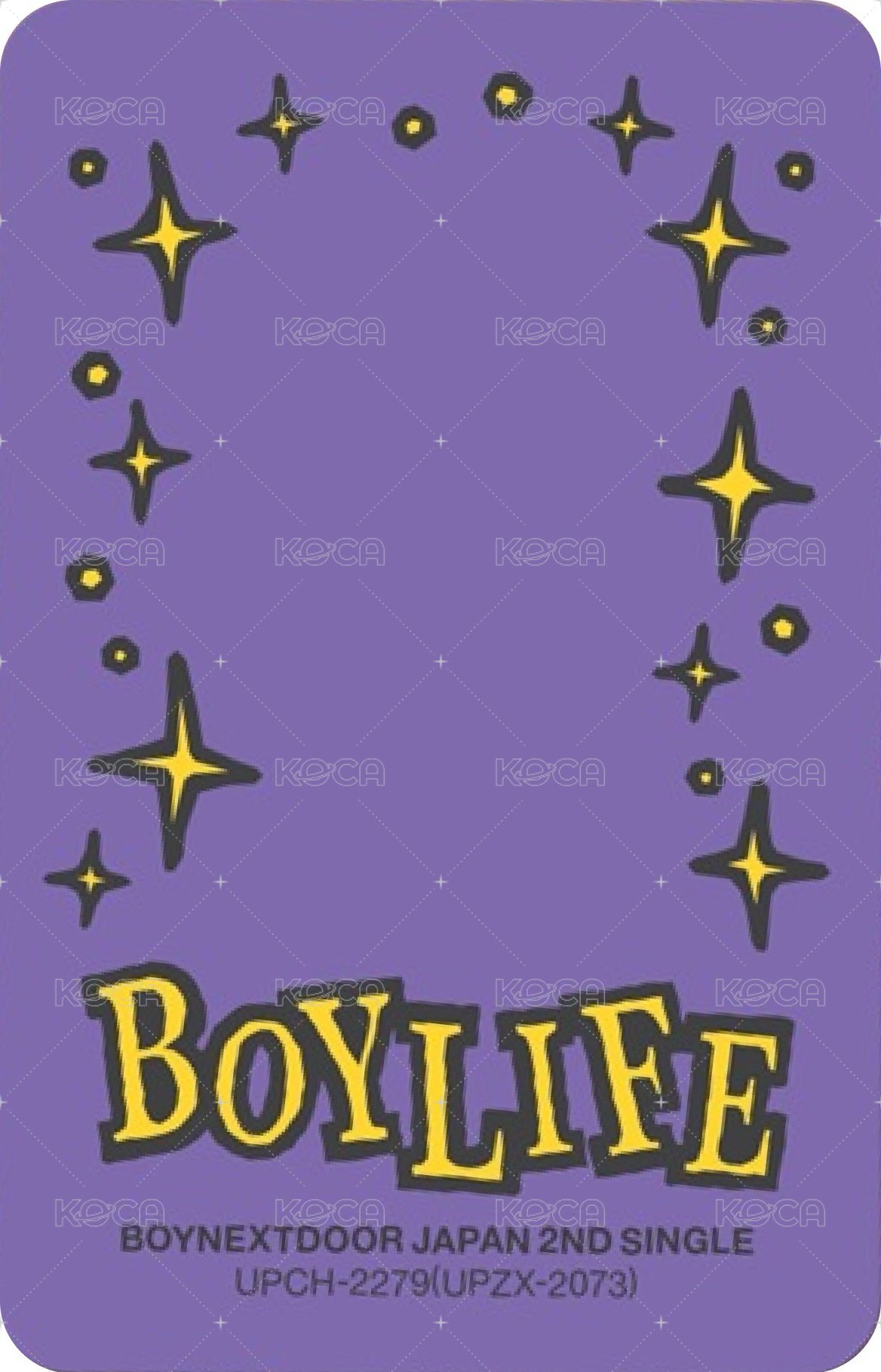 BOYLIFE 專輯卡 Standard 版閃卡 6 背面