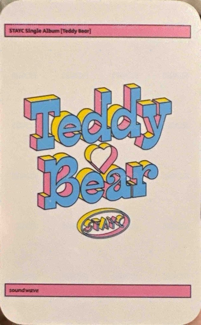 Teddy Bear sw 簽售卡 3 勾 背面