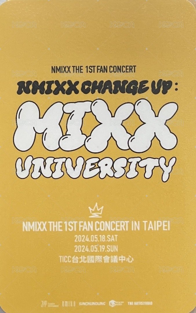 MIXX UNIVERSITY 入場卡 / 場限卡 5/18 台北 入場卡 背面