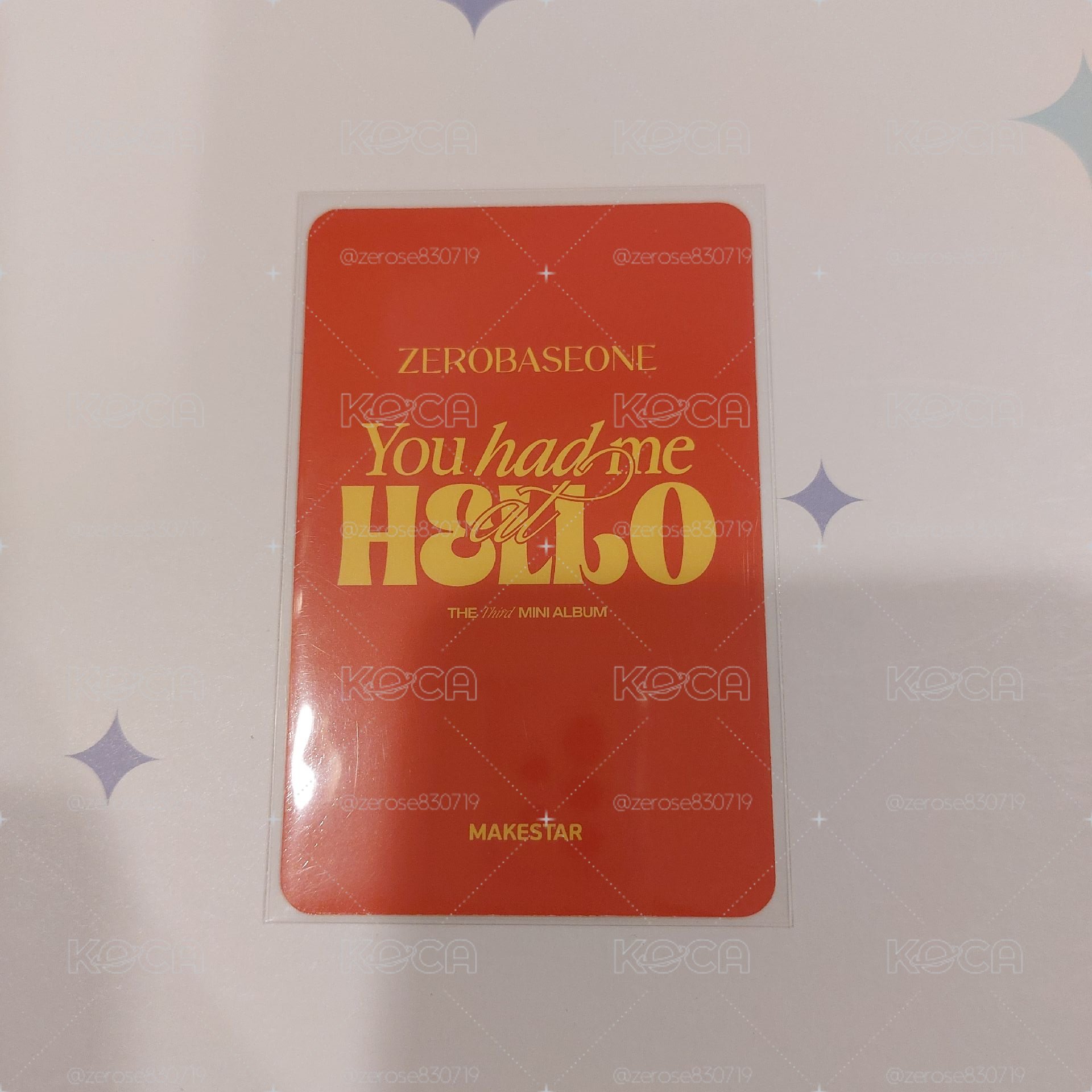 ZEROBASEONE You had me at HELLO MS特典 花環 章昊 ZHANG HAO