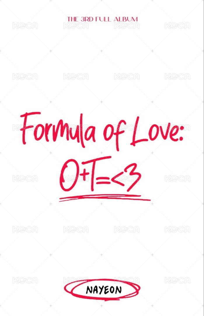 Formula of Love: O+T=<3 專輯卡 TWICE 娜璉 FORMULA OF LOVE 刮刮卡 背面