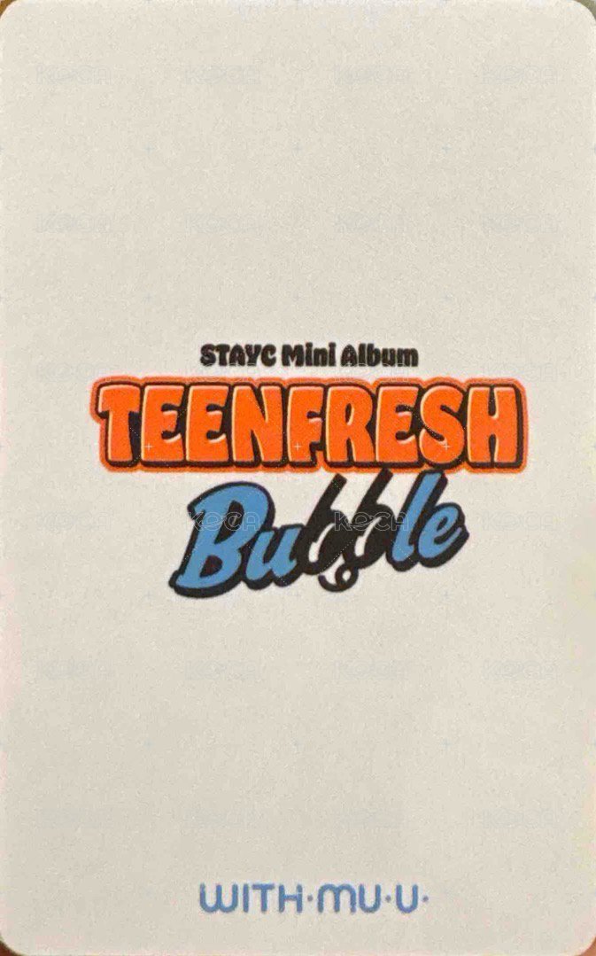 TEENFRESH wm 簽售卡 rock勾 背面