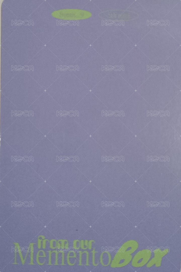 from our Memento Box 專輯卡 迷五 Jewel版娜炅 背面