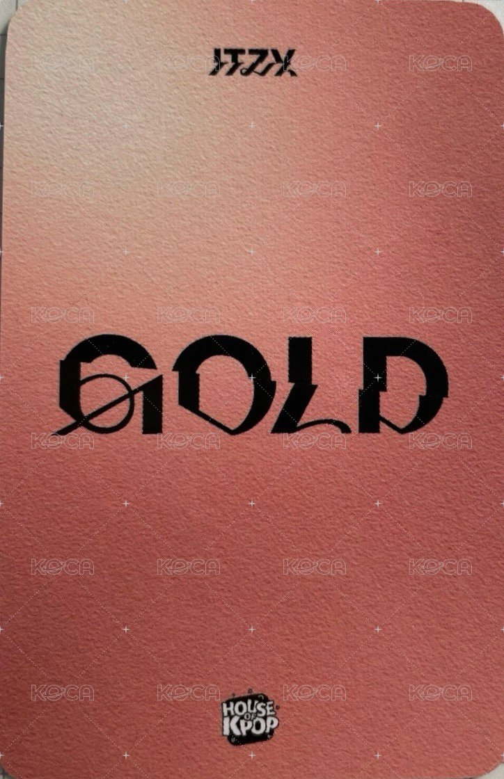 GOLD House Of Kpop 簽售卡 拐杖糖 背面