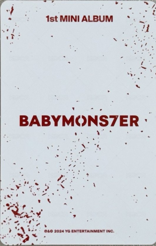 BABYMONS7ER 專輯卡 迷你一輯 團封專卡 背面