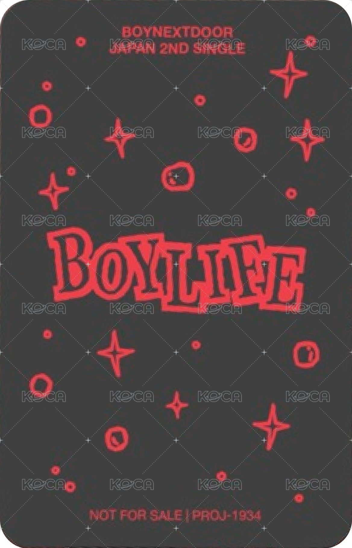 BOYLIFE 專輯卡 Special 版 4 背面