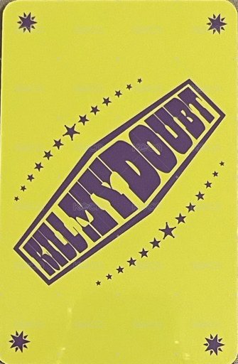 KILL MY DOUBT 專輯卡  背面