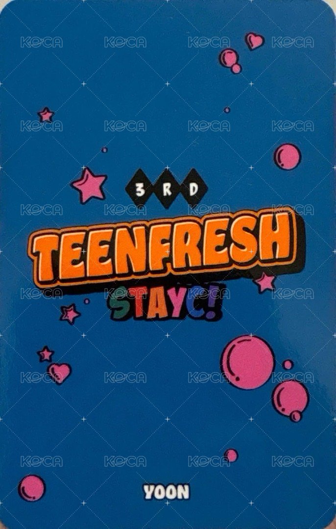 TEENFRESH 專輯卡 專卡潤 背面