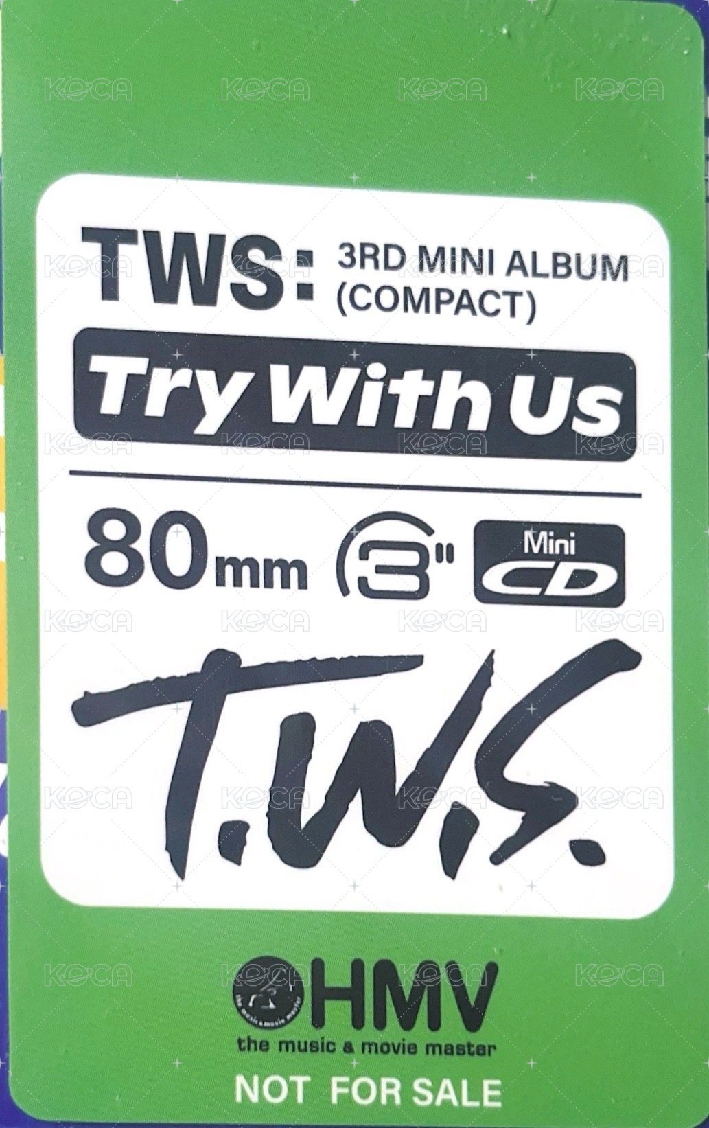 TRY WITH US hmv 特典卡  背面