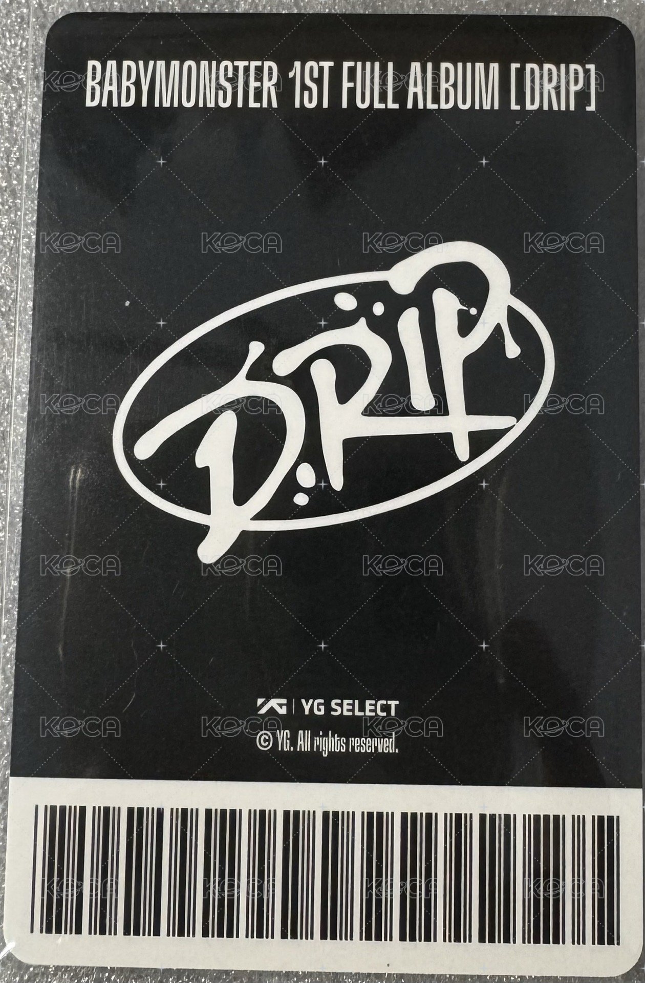 DRIP yg 簽售卡 YG簽售卡 Asa 背面