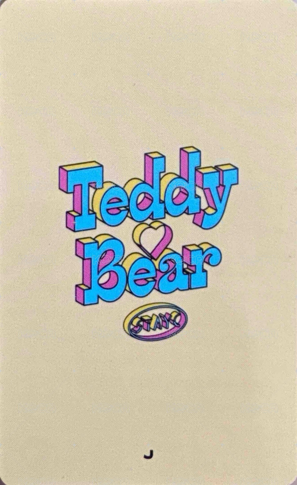 Teddy Bear 專輯卡  背面