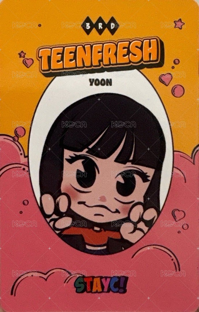 TEENFRESH 專輯卡 專卡潤 背面