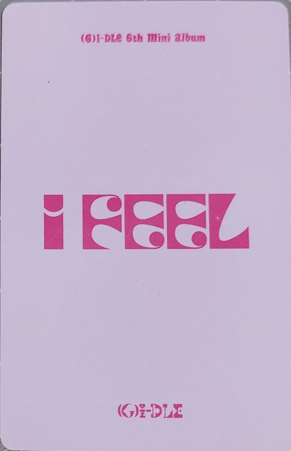 I feel yzy ver.B 幸運卡  背面