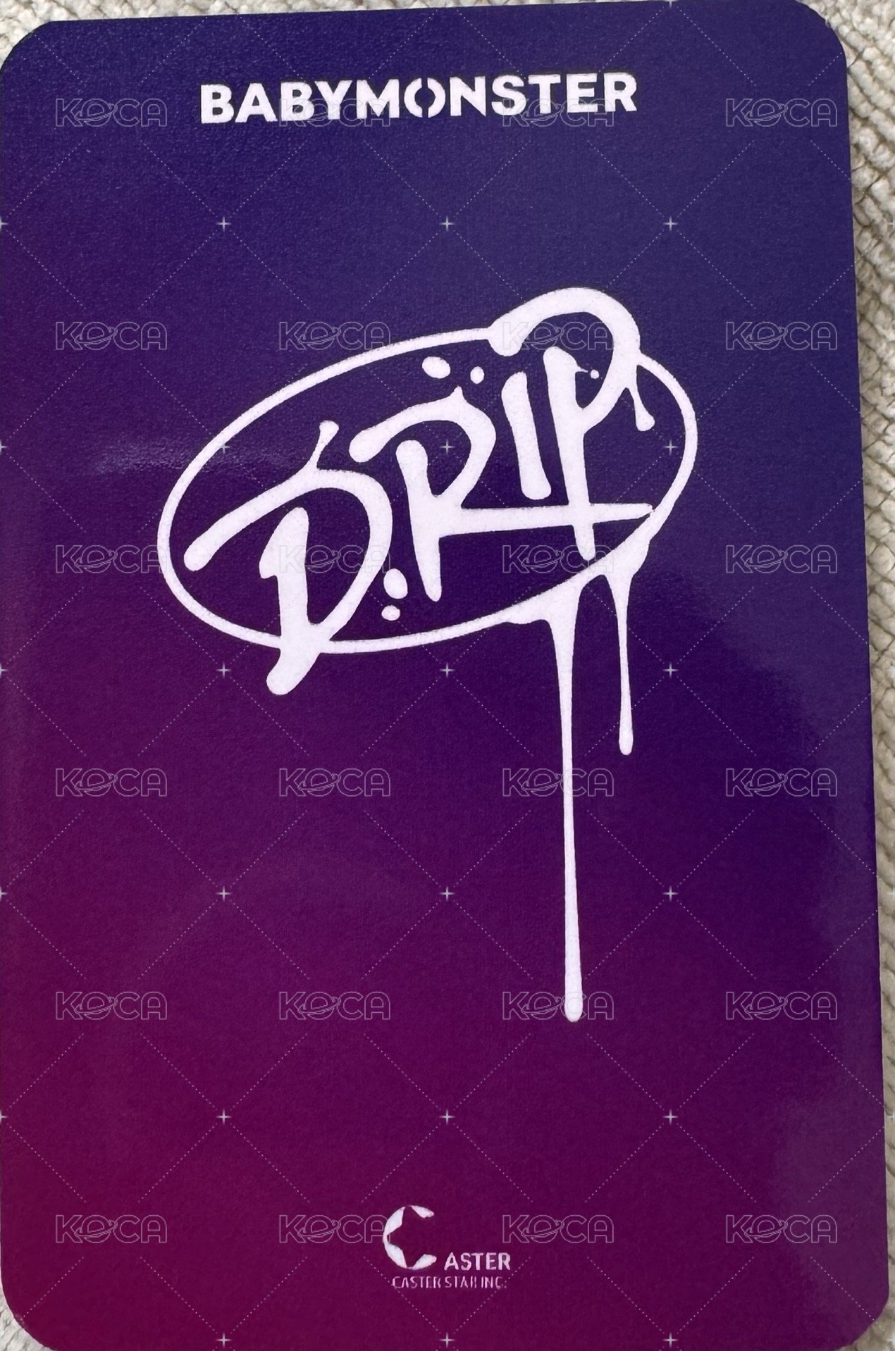 DRIP 滿額卡 上海深圳快閃專輯滿額卡Rora 背面