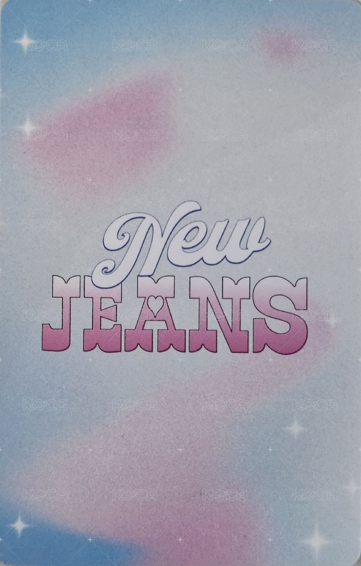 New Jeans yzy 簽售卡 一直娛2.0 背面