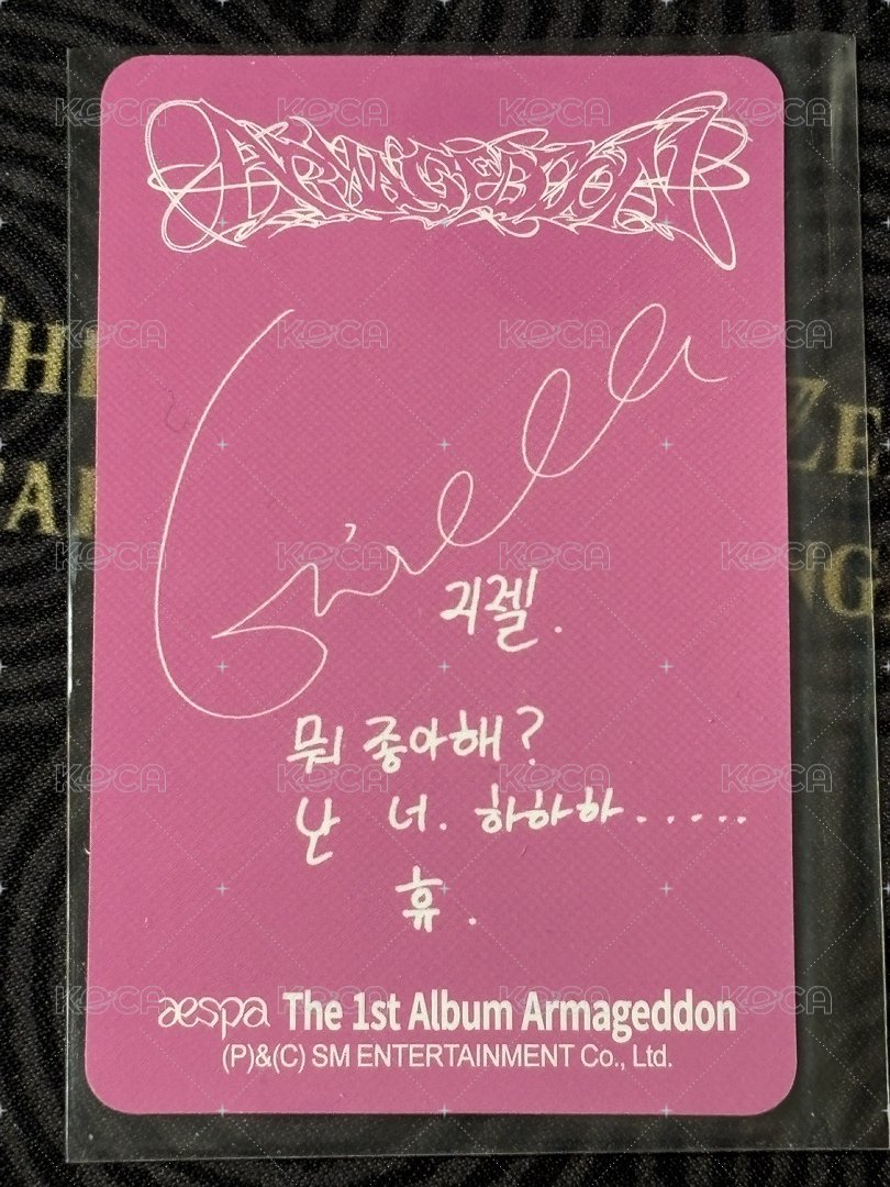 Armageddon 專輯卡 Smini吉 背面