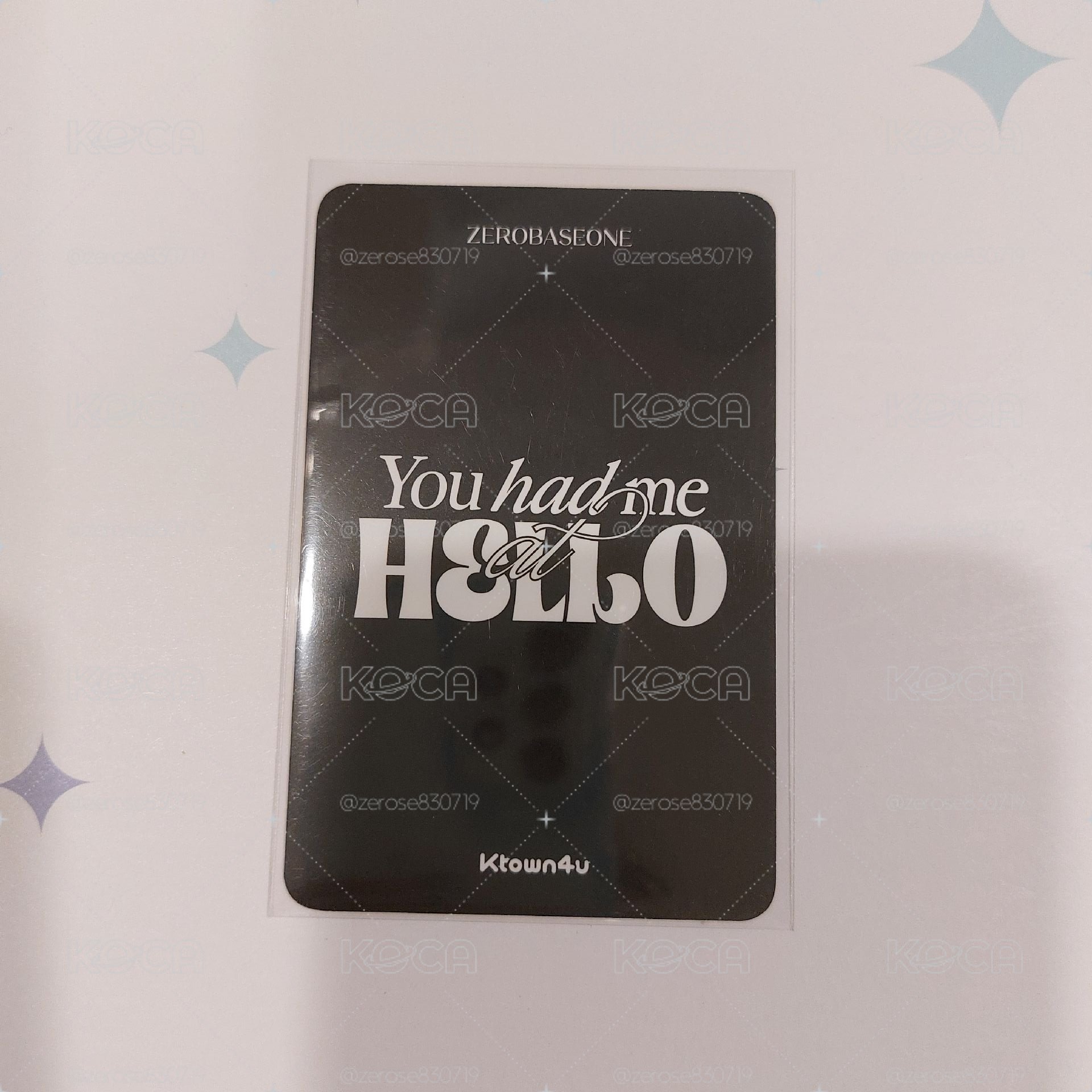 ZEROBASEONE You had me at HELLO K4特典 花 章昊 ZHANG HAO