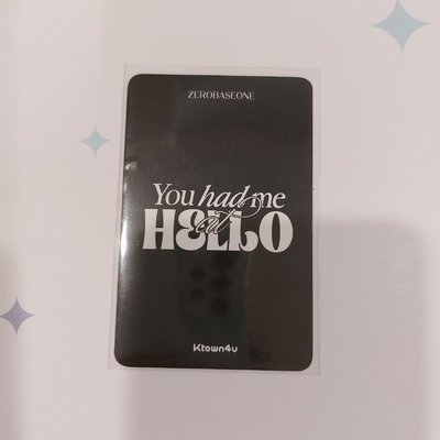 ZEROBASEONE You had me at HELLO K4特典 花 章昊 ZHANG HAO