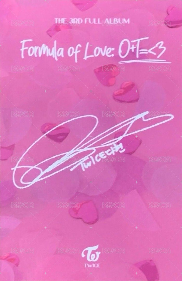Formula of Love: O+T=<3 專輯卡 TWICE 多賢 FORMULA OF LOVE 專卡 背面