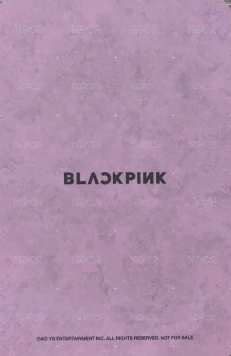 Kill This Love 專輯卡 Pink ver.B 背面